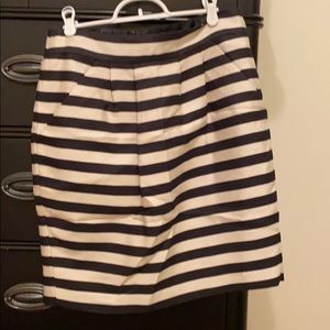 Black and cream striped skirt